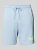 HUGO Regular Fit Sweatshorts mit Label-Print Modell 'Dapalmi' Hellblau