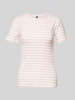 Pieces Slim Fit T-Shirt aus Baumwoll-Mix Modell 'RUKA' Rosa