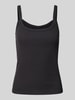 Pieces Slim Fit Trägertop aus Baumwoll-Mix Modell 'MAY' Black