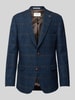 Carl Gross Slim fit 2-knoops colbert van scheerwol, model 'Theo' Donkerblauw