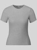 ONLY Slim fit t-shirt van katoenmix model 'RILEY' Lichtgrijs