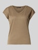 Only Regular fit T-shirt met viscose, model 'SILVERY' Taupe