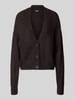 ONLY Boxy Fit Strickjacke mit V-Ausschnitt Modell 'CAROL' Black