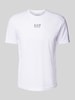 EA7 Emporio Armani T-Shirt mit Label-Print Weiss