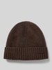 Barbour Czapka beanie z naszywką z logo Średniobrązowy