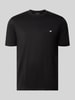 Emporio Armani T-Shirt aus Lyocell-Mix mit Label-Stitching Black