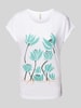 Soyaconcept T-Shirt mit Motiv- und Statement-Print Modell 'BABETTE' Weiss