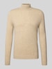 Christian Berg Men Strickpullover aus reinem Kaschmir Camel Melange