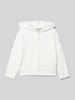 Mango Sweatjacke mit Eingrifftaschen Modell 'dina' Ecru