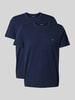 Emporio Armani T-Shirt mit Label-Print Blau