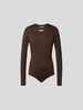 Maison Margiela Body mit Rundhalsausschnitt Dunkelbraun