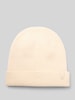 Barts Gebreide muts met labeldetail, model 'Kirinda' Offwhite