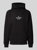 Tommy Hilfiger Hoodie mit Label-Print und Känguru-Tasche Black