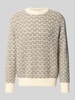 SELECTED HOMME Relaxed fit gebreide pullover van wolmix, model 'KEITH' Offwhite