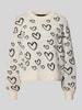 VERO MODA Pullover mit Rundhalsausschnitt Ecru