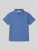 Mango Regular Fit Poloshirt mit Logo-Stitching Modell 'javier' Blau