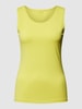 Christian Berg Woman Top met geribde ronde hals Lichtgroen
