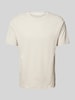 Marc O'Polo Regular Fit T-Shirt aus reiner Baumwolle mit Label-Print Beige