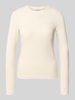 Jake*s Casual Shirt met lange mouwen met ribstructuur Ecru