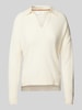 Brax Gebreide pullover met labeldetail, model 'LILLIAN' Offwhite