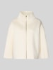 Rinascimento Blazer aus Viskose-Mix mit Stehkragen Weiss