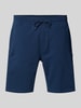 Guess Activewear Korte broek met elastische band en tunnelkoord Donkerblauw