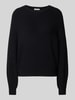 Christian Berg Woman Oversized Strickpullover aus Viskose-Mix mit Rundhalsausschnitt Black