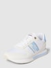 Tommy Hilfiger Sneakers met ton-sur-ton garnering, model 'RUNNER' Lichtblauw