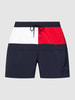 Tommy Hilfiger Badehose im Colour-Blocking-Design Dunkelblau