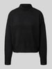 Neo Noir Col-pullover met wol en ronde hals Zwart