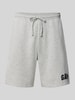 GAP Straight Fit Shorts mit Logo-Stitching Modell 'Heritage' Hellgrau Melange