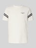 ARMANI EXCHANGE T-shirt met labelstitching en ronde hals Wit