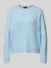 Pieces Relaxed Fit Pullover mit Rundhalsausschnitt Modell 'OLLA' Hellblau