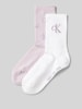 Calvin Klein Jeans Socken mit elastischem Rippenbündchen im 2er-Pack Lila