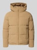 JACK & JONES Steppjacke mit Kapuze Modell 'GALAXY' Mittelbraun