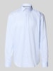 Christian Berg Men Regular Fit Businesshemd aus reiner Baumwolle mit Streifenmuster Hellblau