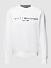 Tommy Hilfiger Sweatshirt mit Label-Stitching Weiss