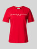 Tommy Hilfiger T-shirt met labelprint Rood