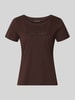 Tom Tailor regular fit T-shirt van puur katoen Donkerbruin
