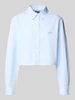 Tommy Jeans Cropped Fit Hemdbluse aus reiner Baumwolle Hellblau