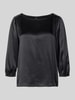 Marc Cain Shirtblouse van zijde met 3/4-mouw Zwart