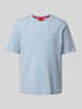 HUGO T-Shirt mit Label-Stitching Modell 'Austin' Blau