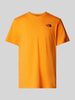 The North Face T-Shirt mit Label-Print Orange