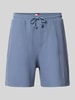 Tommy Jeans Relaxed fit sweatshort met structuurmotief Jeansblauw