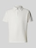 SELECTED HOMME Poloshirt mit kurzem Reißverschluss Modell 'SANDER' Offwhite