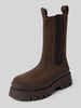 Copenhagen Stiefel aus echtem Leder mit Logo-Detail Dunkelbraun