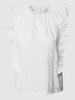 Jake*s Casual Blouseshirt met opengewerkte borduursels Wit