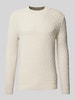 GABBA Gebreide pullover met ronde hals, model 'AKSLA' Offwhite