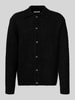 SELECTED HOMME Regular fit gebreid jack van wolmix, model 'LOYD' Zwart