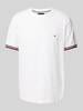 Tommy Hilfiger Regular Fit T-Shirt aus reiner Baumwolle mit Label-Stitching Weiss